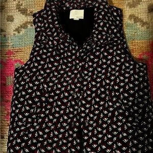 Band Of Outsiders Black and Red Patterned Blouse